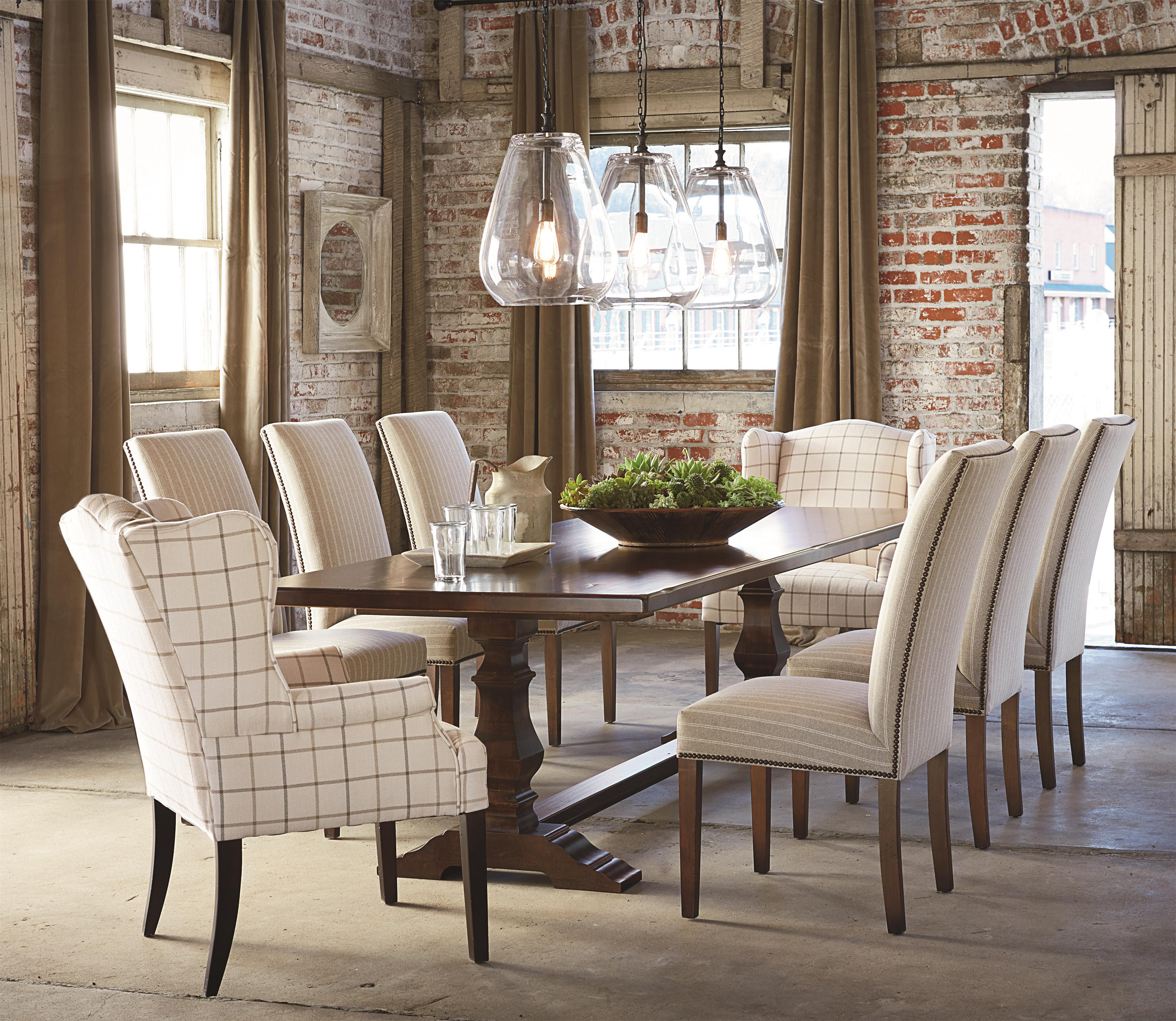 Bassett Bench Made 40150842 108" Rectangular Trestle Base Table John